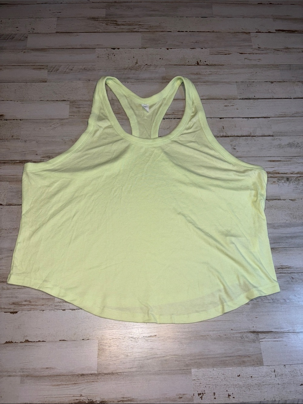 Old Navy Ultralite Racerback Tank Top in Neon Pale Green Plus Size 3X